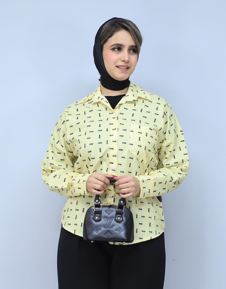 6 شومیز | مدل شومیز مایا کد 1485 - زرد - Image 1