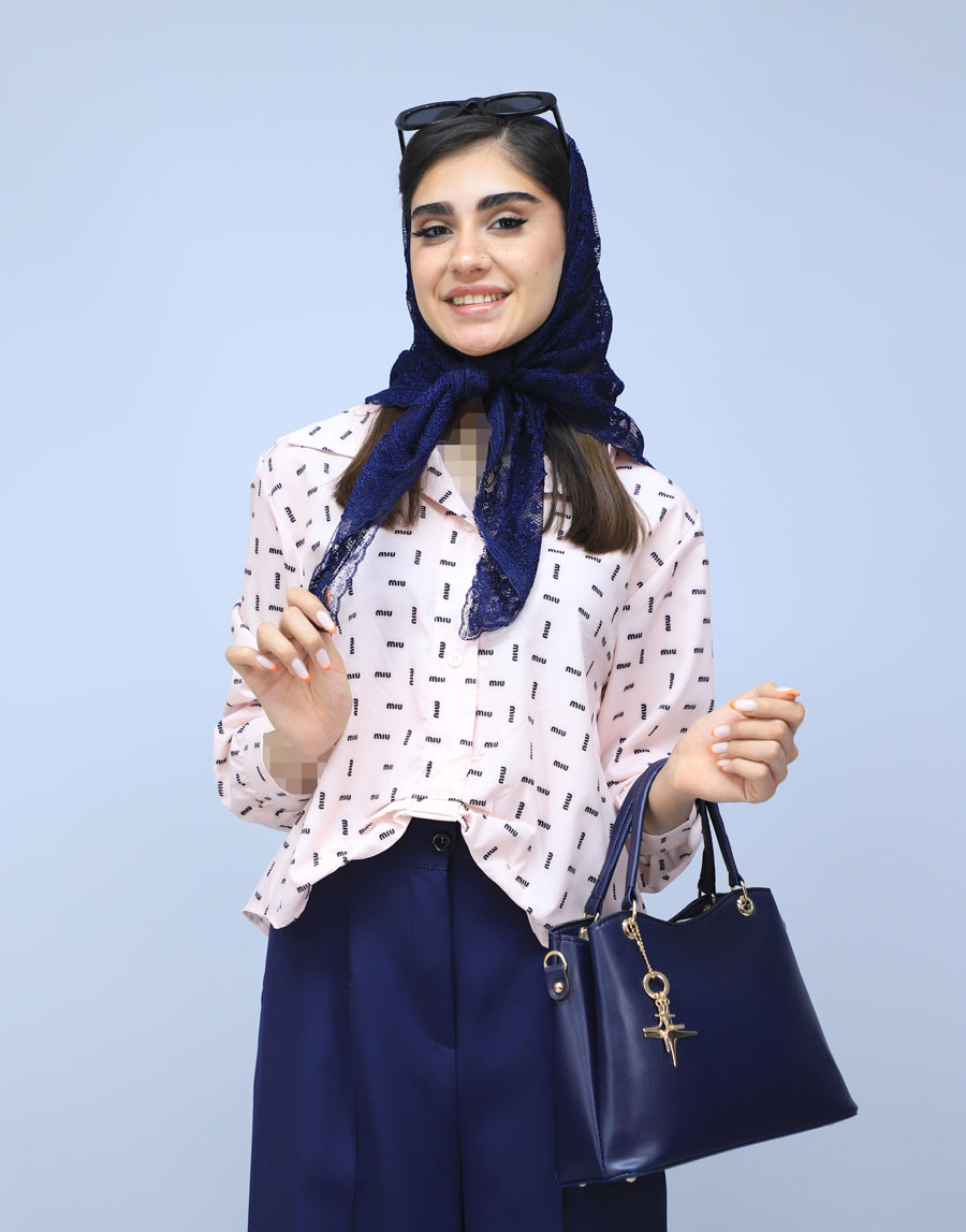 6 شومیز | مدل شومیز گره ای کد 1484 - گلبهی - Image 1