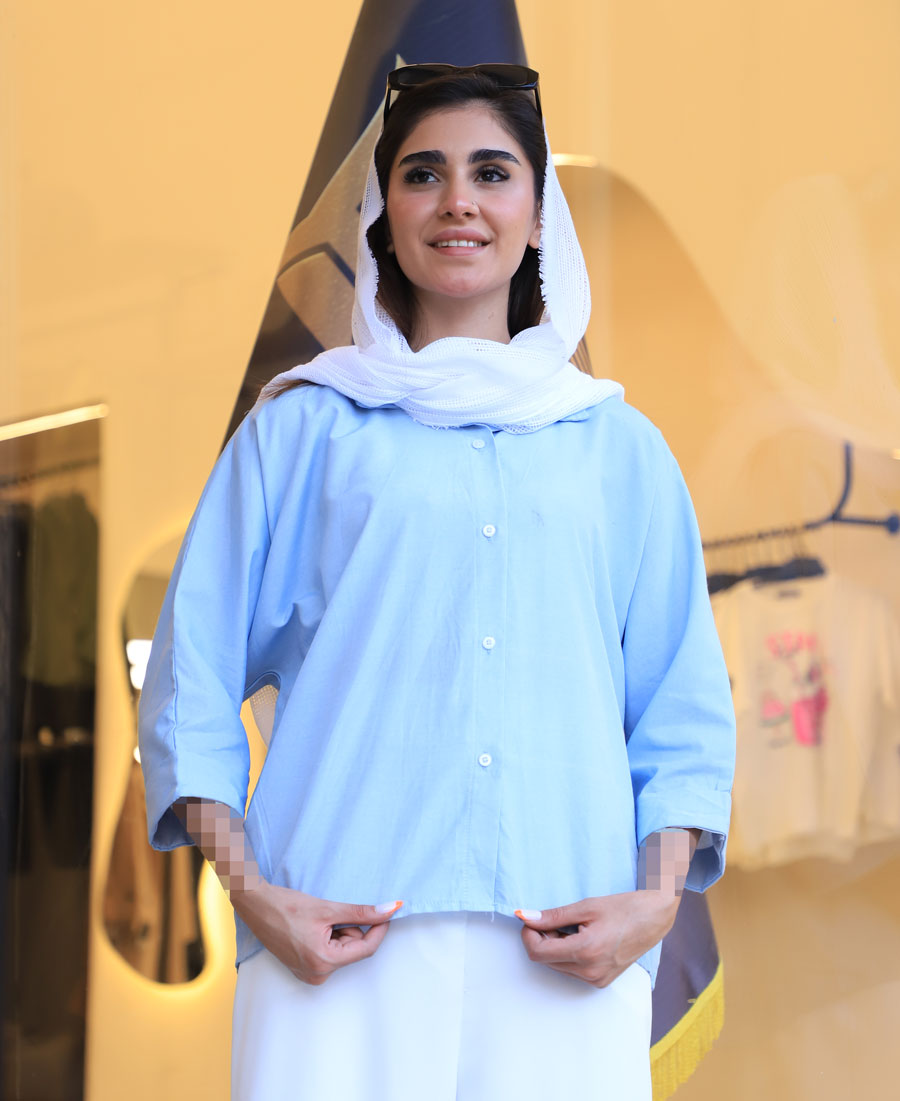 شومیز مدل شومیز کد 1447 - آبی روشن (3) شومیز | مدل شومیز کد 1447 - آبی روشن - Image 1
