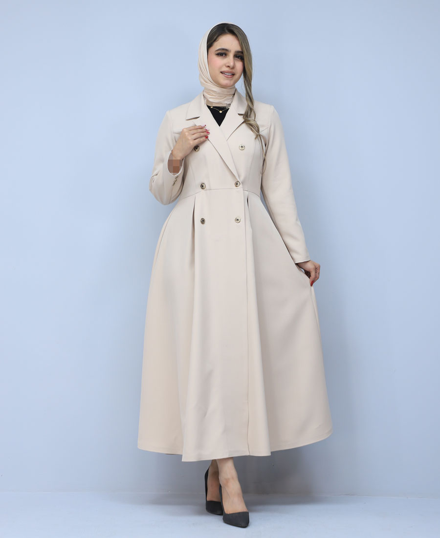 مانتو مدل مانتو مزونی کاترین کد 1465 - کرم (2) مانتو | مدل مانتو مزونی کاترین کد 1465 - کرم. - Image 1