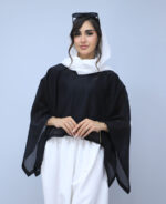مانتو | مدل پانچ شیشه ای کد 1413 - مشکی - Image 2