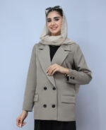 کت | مدل کت مزونی آماندا کد 1425 - خاکی - Image 2
