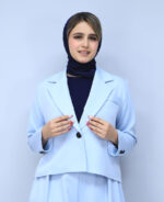 کت | مدل کت نیکول کد 1227 - آبی آسمانی - Image 2