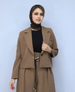 کت | مدل کت نیکول کد 1227 - قهوه ای روشن - Image 2