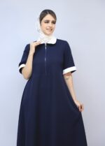 مانتو | مدل ماکسی دیانا کد 1560 - سرمه ای - Image 2