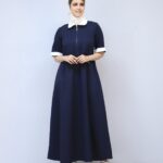 مانتو | مدل ماکسی دیانا کد 1560 - سرمه ای