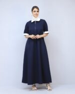 مانتو | مدل ماکسی دیانا کد 1560 - سرمه ای