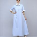 مانتو | مدل ماکسی دیانا کد 1560 - آبی روشن