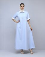 مانتو | مدل ماکسی دیانا کد 1560 - آبی روشن