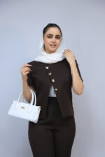 ست | مدل ست مزونی الکسا کد 1549 - قهوه ای - Image 2