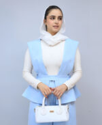 ست | مدل ست وست و شلوار عروسکی کد 1512 - آبی روشن - Image 2