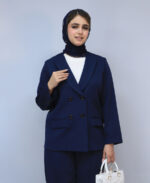 ست | مدل ست کت و شلوار الگانت کد 1580 - سرمه ای - Image 2