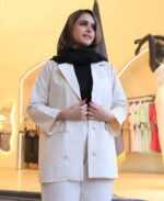 ست | مدل ست کت و شلوار لینن کد 1510 - کرم - Image 2