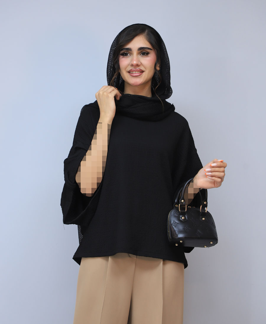 شومیز مدل شومیز پفکی کد 1526 - مشکی شومیز | مدل شومیز پفکی کد 1526 - مشکی - Image 1