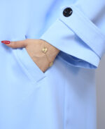 مانتو | مدل اورکت ماندانا کد 1046 - آبی - Image 4
