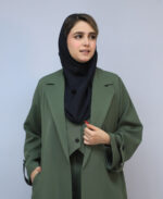مانتو | مدل اورکت ماندانا کد 1046 - سبز سدری - Image 3