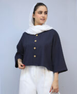 مانتو | مدل پانچ دکمه چوبی کد 1552 - نوک مدادی - Image 2