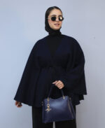 مانتو | مدل پانچ عروسکی فوتر کد 1610 - سرمه ای