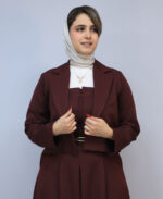 مجلسی | ست کت اورال کلارا کد 1042 - زرشکی - Image 2