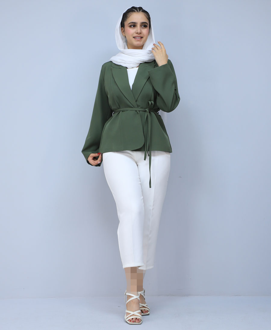 کت مدل باربارا مازراتی کد 1299 - سبز سدری (2) کت | مدل باربارا مازراتی کد 1299 - سبز سدری - Image 1