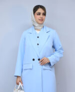 کت | مدل کت بلند مادام کد 1578 - آبی آسمانی - Image 3