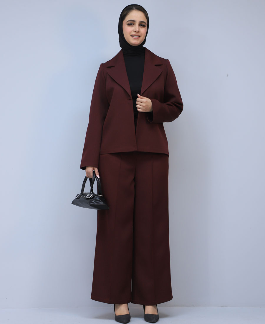 کت مدل کت لونا کد 1573 - زرشکی (2) کت | مدل کت لونا کد 1573 - زرشکی - Image 1