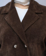 ست | مدل ست کت و دامن آسنات کد 1638 - قهوه ای - Image 3