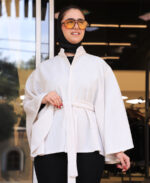 مانتو | مدل شنل ارغوان کد 53537 - استخوانی - Image 2