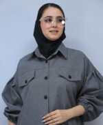 مانتو | مدل مانتو دانشجویی آیسان کد 1655 - طوسی - Image 2
