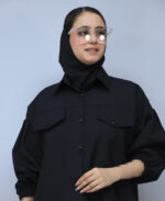 مانتو | مدل مانتو دانشجویی آیسان کد 1655 - مشکی - Image 2