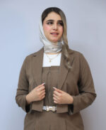 مجلسی | ست کت اورال کلارا بزیاق کد 1639 - نسکافه ای تیره - Image 2