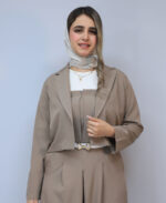 مجلسی | ست کت اورال کلارا بزیاق کد 1639 - نسکافه ای روشن - Image 2