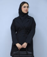 ست | مدل ست کت و شلوار اداری شکوفه کد 53771 - مشکی - Image 2