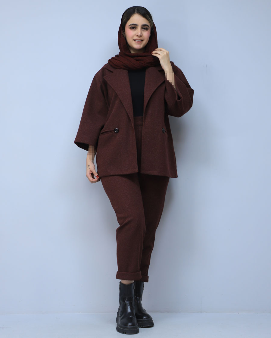 ست مدل ست کت و شلوار فوتر رستا کد 53738 - زرشکی (3) ست | مدل ست کت و شلوار فوتر رستا کد 53738 - زرشکی - Image 1