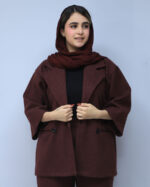 ست | مدل ست کت و شلوار فوتر رستا کد 53738 - زرشکی - Image 3