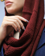 شال | مدل شال رینگی کد 53741 - زرشکی - Image 2