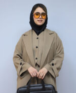 مانتو | مدل اورکت ماندانا کد 1046 - خاکی - Image 2