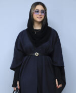 پالتو | مدل پانچ فوتر مروارید کد 53775 - سرمه ای - Image 3