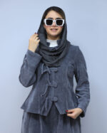 کت | مدل کت دکمه چینی کد 53742 - طوسی - Image 2