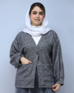 کت | مدل کت ژاکارد کد 53744 - طوسی - Image 2