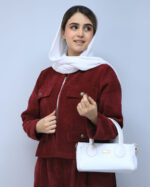 کت | مدل کراپ کت سورین کد 53763 - زرشکی - Image 2