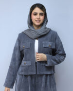 کت | مدل کراپ کت سورین کد 53763 - طوسی - Image 2